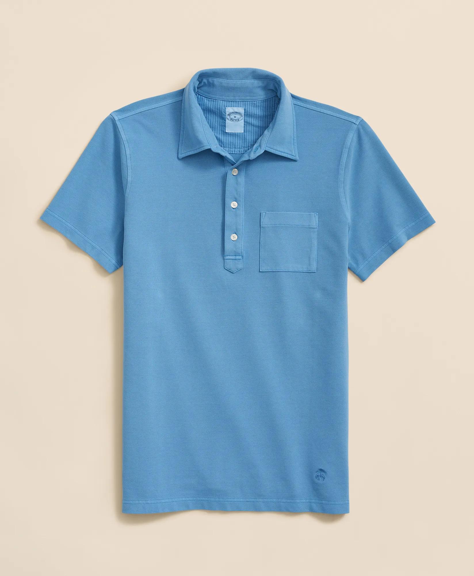 The Vintage Short-Sleeve Garment Dyed Polo Shirt, image 1