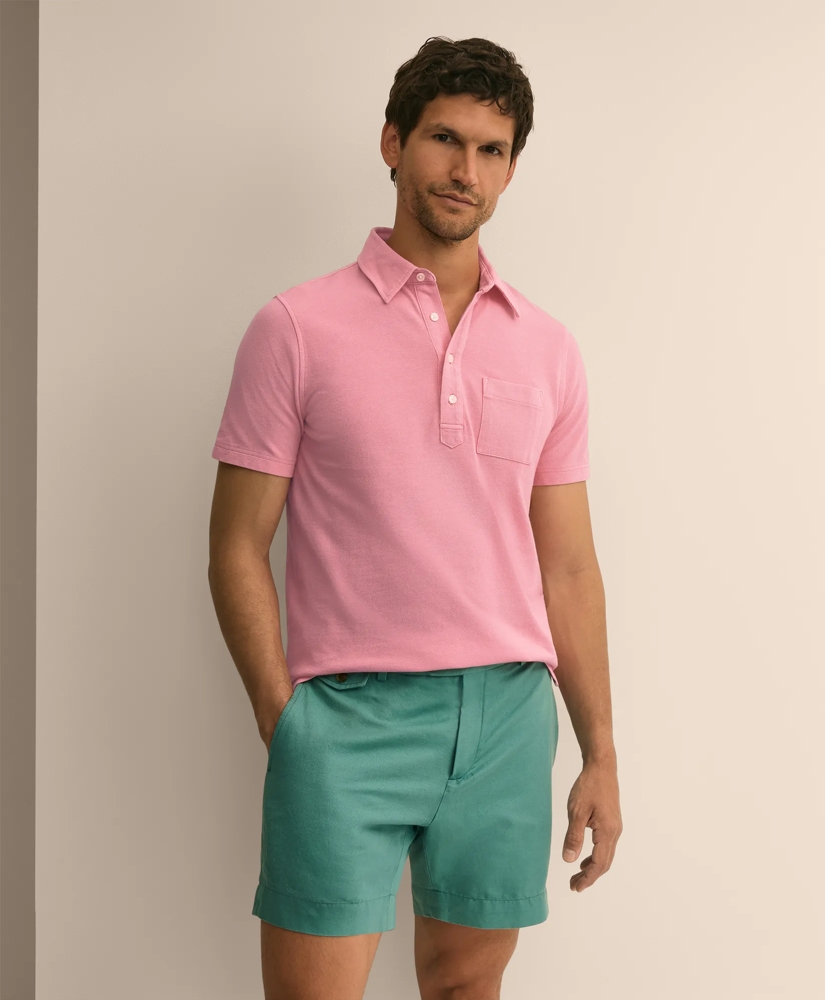 The Vintage Short-Sleeve Garment Dyed Polo Shirt, image 1
