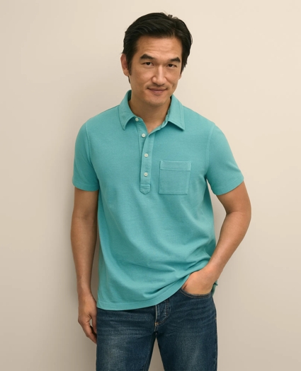 The Vintage Short-Sleeve Garment Dyed Polo Shirt, image 1