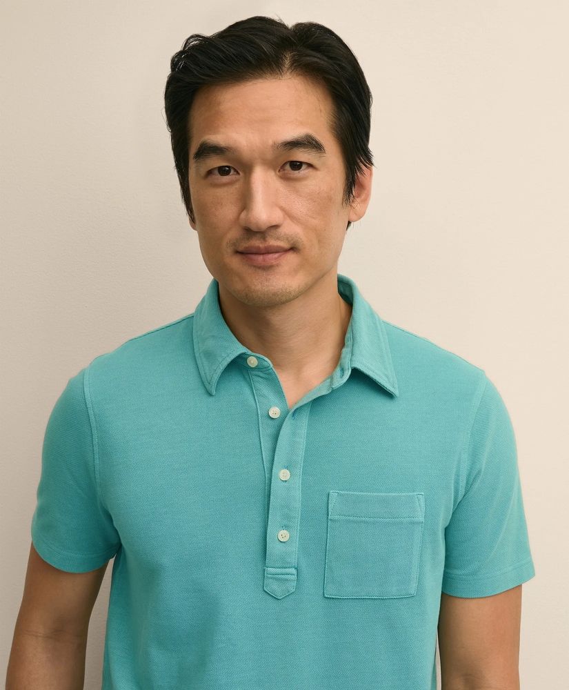 The Vintage Short-Sleeve Garment Dyed Polo Shirt, image 2