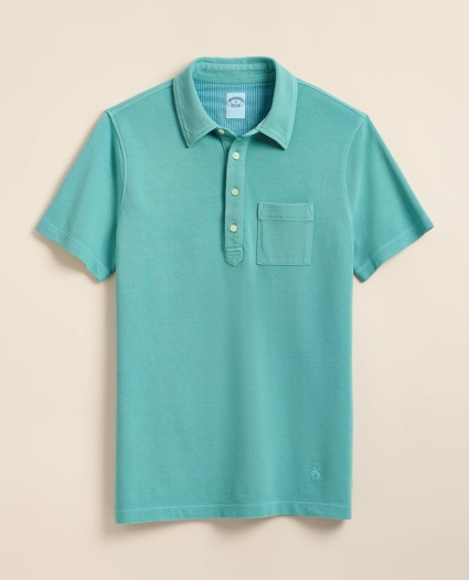 The Vintage Short-Sleeve Garment Dyed Polo Shirt, image 5