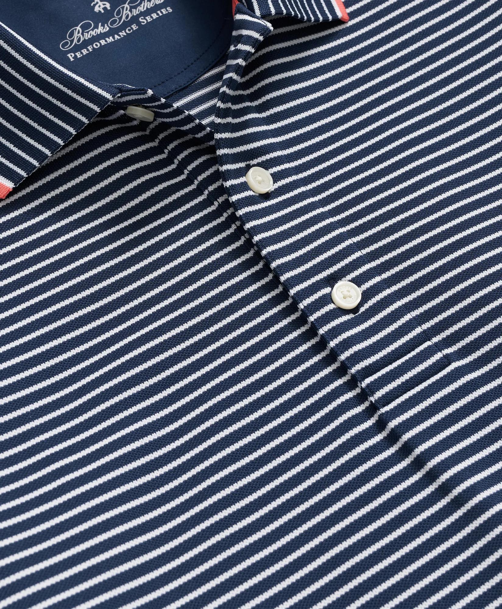 Performance Series Striped Pique Polo Shirt, image 2