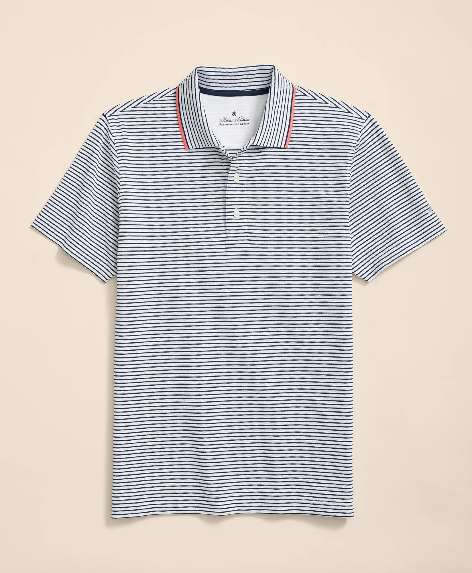 Performance Series Striped Pique Polo Shirt