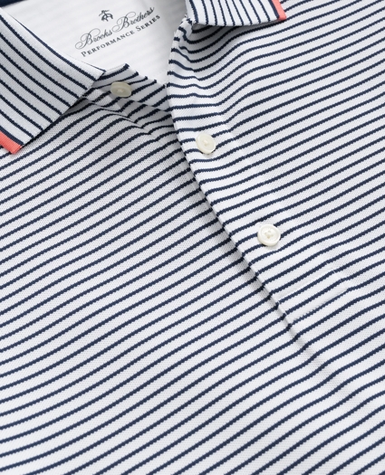 Performance Series Striped Pique Polo Shirt, image 2