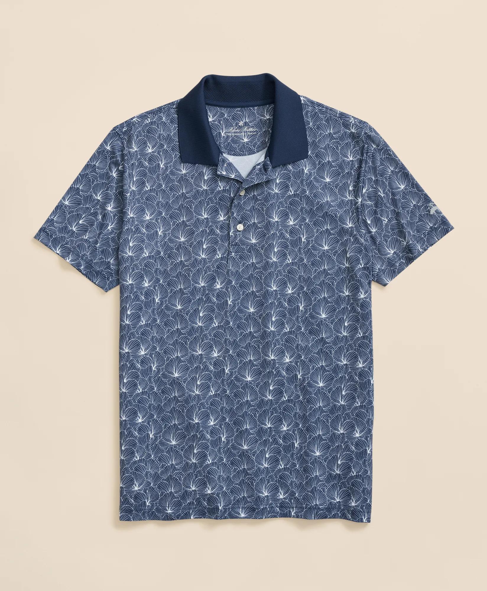 Performance Series Leaf Print Polo Shirt, image 1