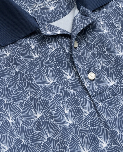 Performance Series Leaf Print Polo Shirt, image 2