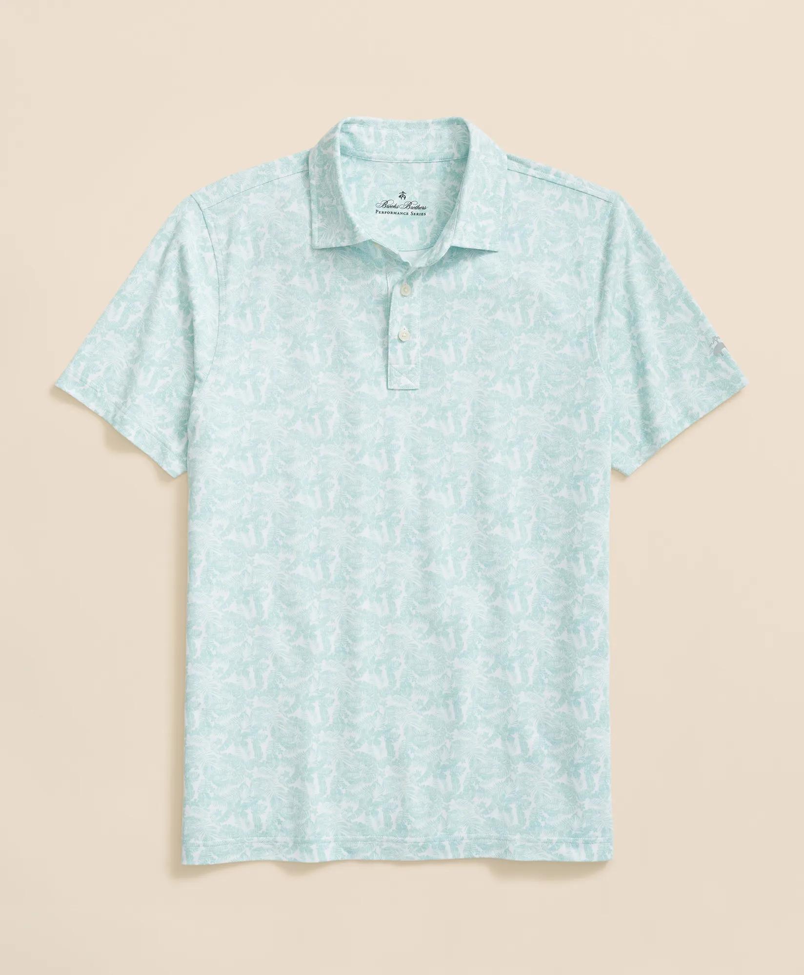 Performance Series Hawaiian Print Polo Shirt - Green Multi