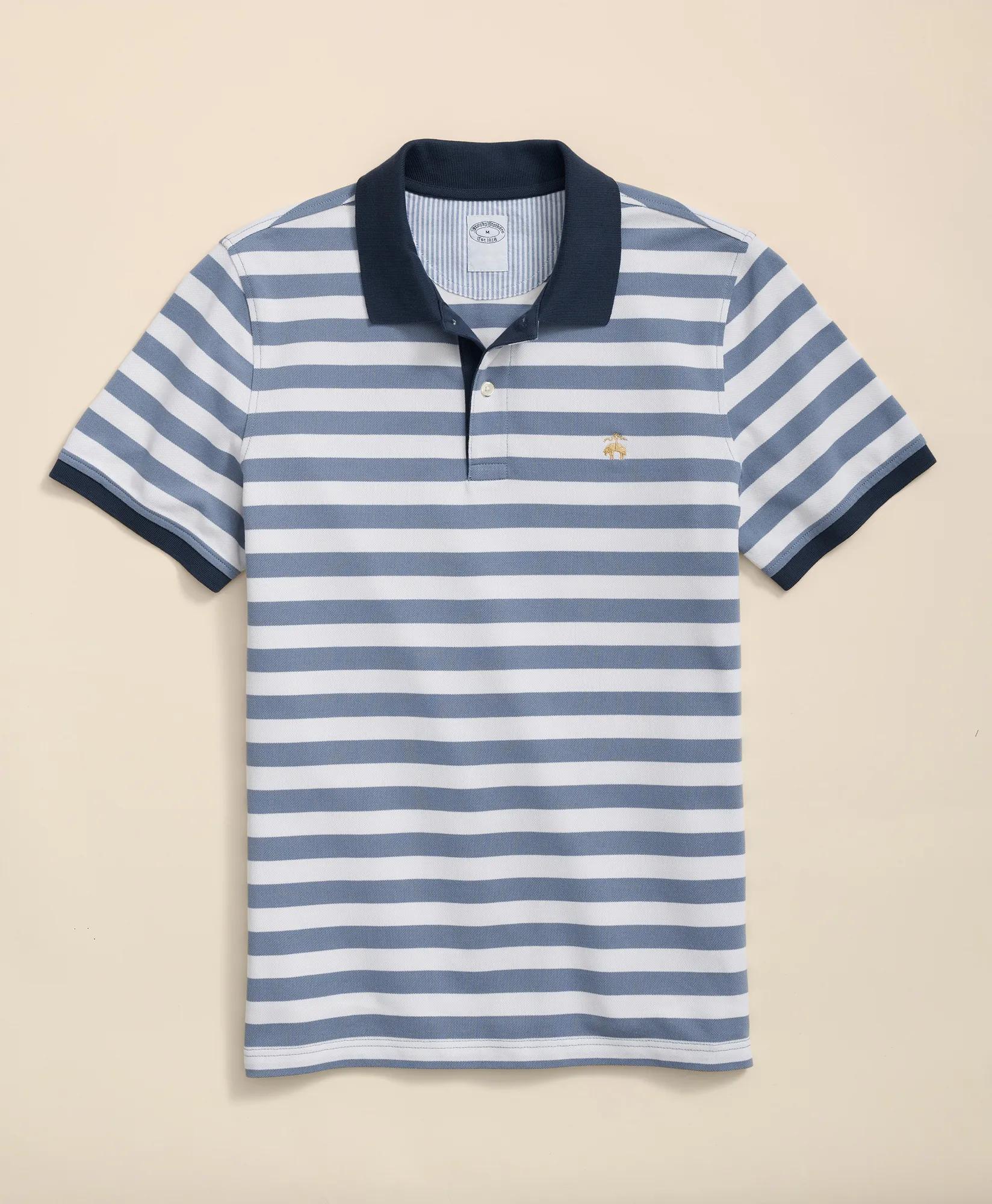 Golden Fleece® Supima® Cotton Polo in Mariner Stripe, image 1