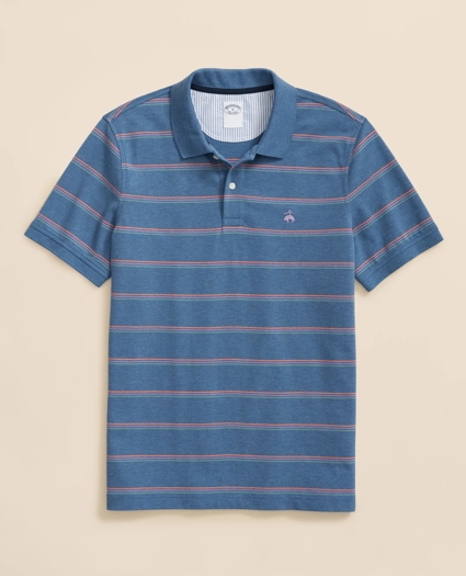 Golden Fleece® Stretch Supima® Cotton Striped Polo Shirt, image 1