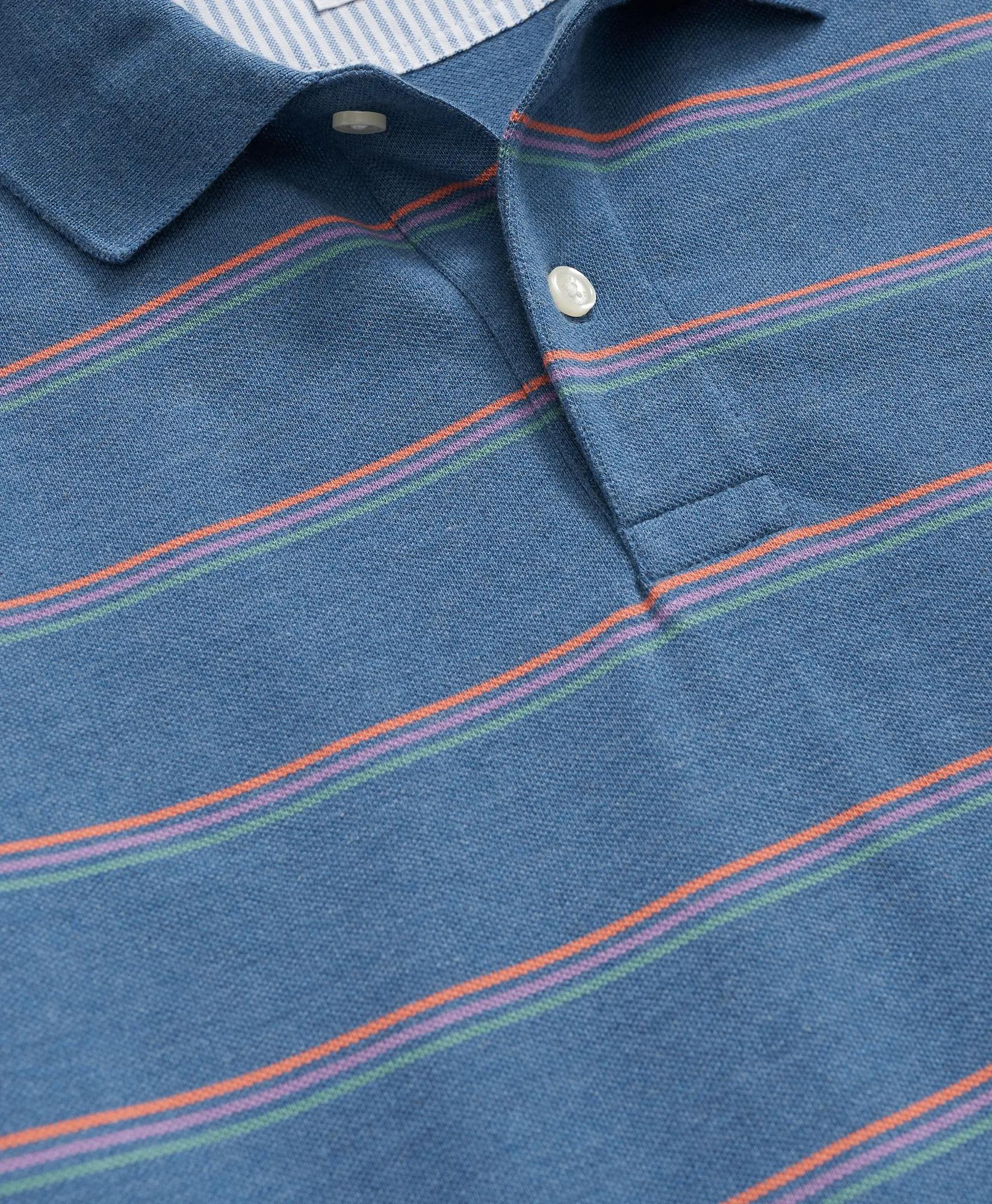 Golden Fleece® Stretch Supima® Cotton Striped Polo Shirt, image 2