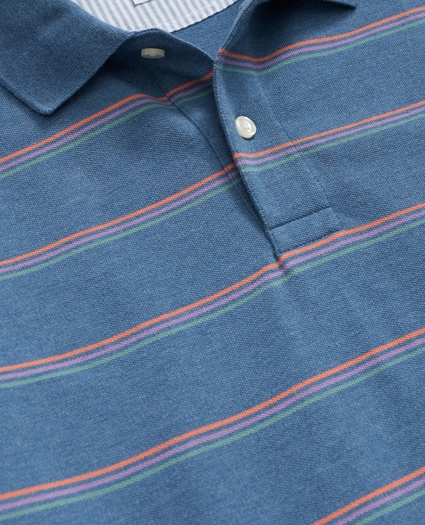 Golden Fleece® Stretch Supima® Cotton Striped Polo Shirt, image 2