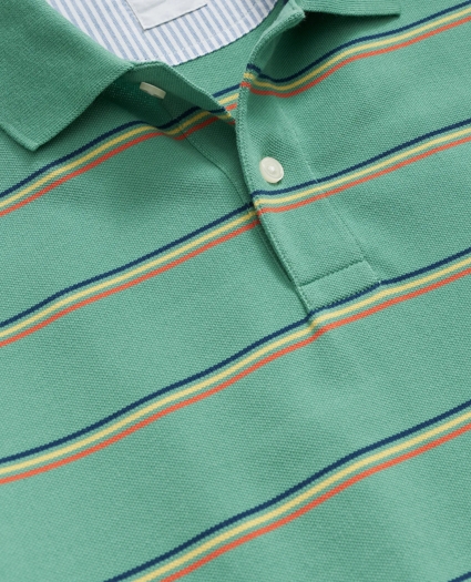 Golden Fleece® Stretch Supima® Cotton Striped Polo Shirt, image 2