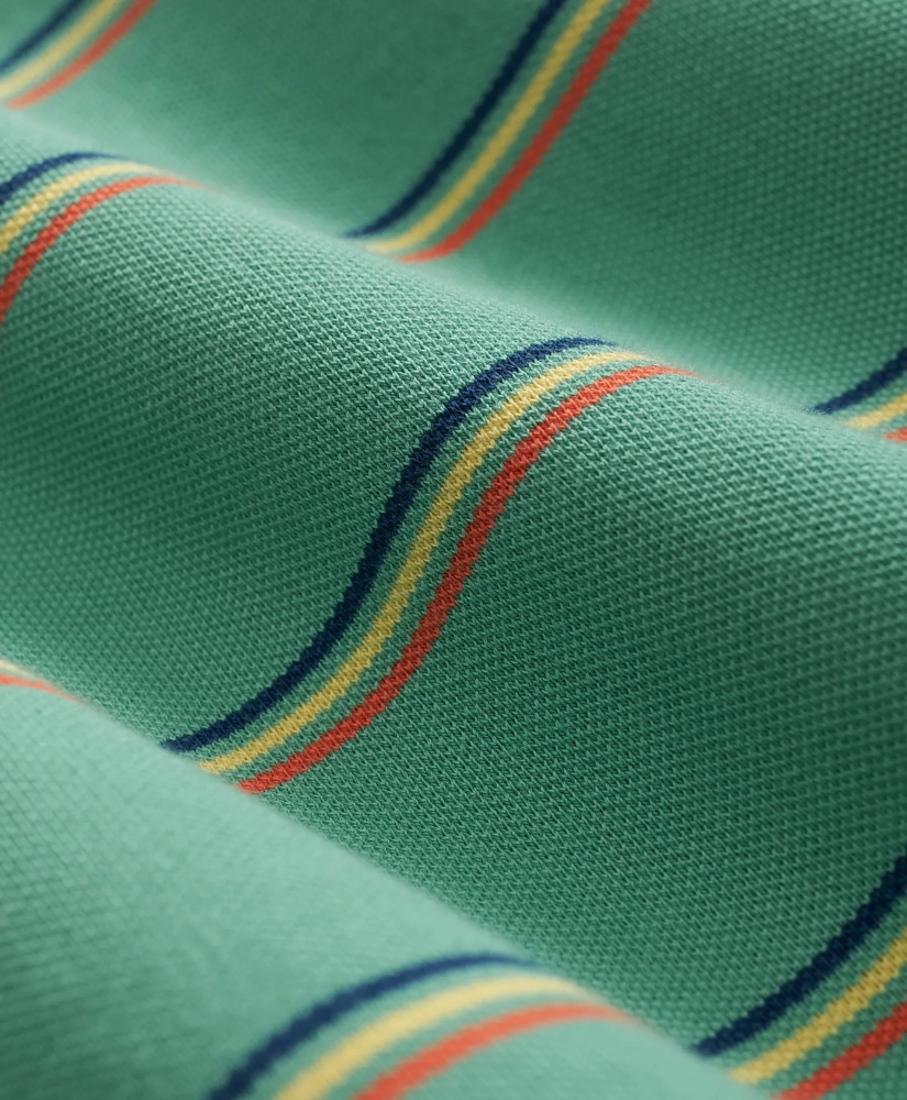 Golden Fleece® Stretch Supima® Cotton Striped Polo Shirt, image 3