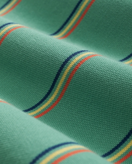 Golden Fleece® Stretch Supima® Cotton Striped Polo Shirt, image 3