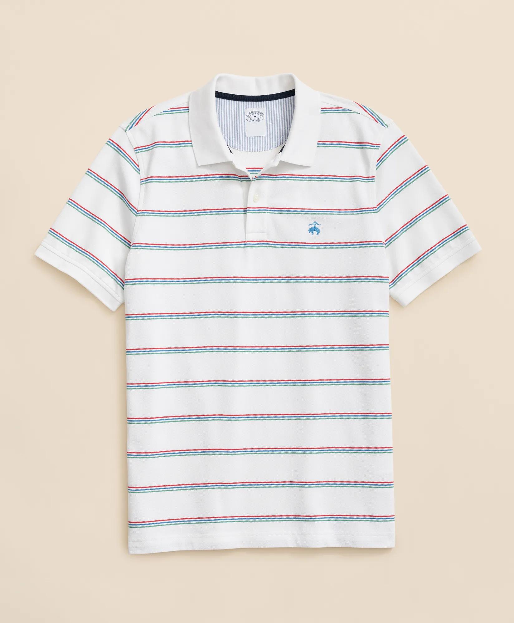 Golden Fleece® Stretch Supima® Cotton Striped Polo Shirt, image 1