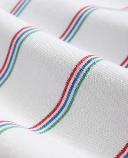 Golden Fleece® Stretch Supima® Cotton Striped Polo Shirt, image 3