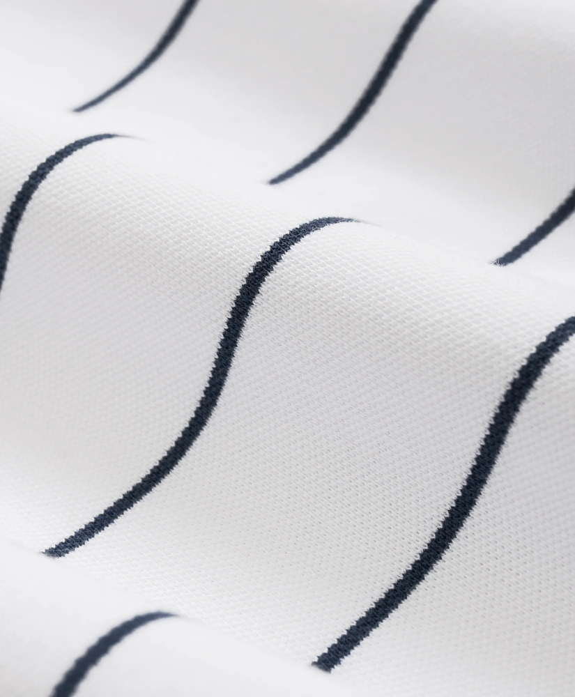 Supima® Cotton Johnny Collar Soccer Stripe Polo Shirt, image 3