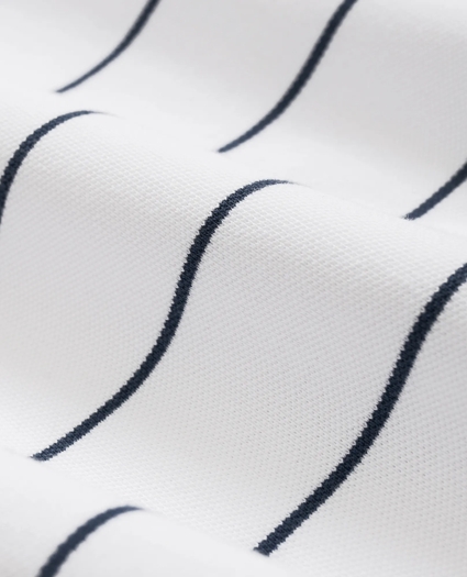 Supima® Cotton Johnny Collar Soccer Stripe Polo Shirt, image 3