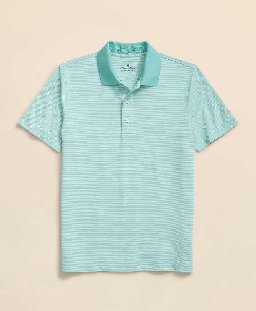 Performance Series Micro Stripe Jersey Polo Shirt, image 4