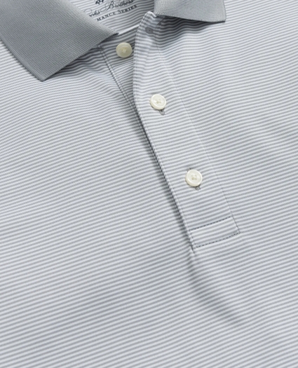 Performance Series Micro Stripe Jersey Polo Shirt, image 2