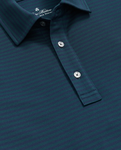 Performance Series Vintage Stripe Pique Polo Shirt, image 2