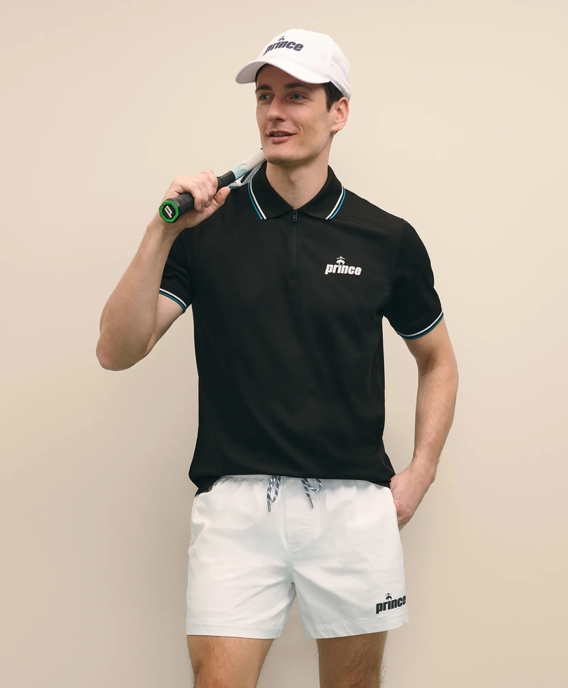 Brooks Brothers X Prince Short-Sleeve Zip Polo Shirt, image 1