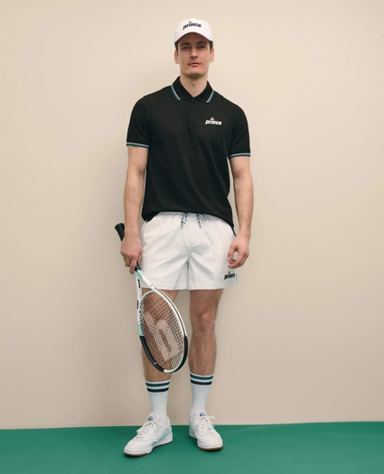 Brooks Brothers X Prince Short-Sleeve Zip Polo Shirt, image 2