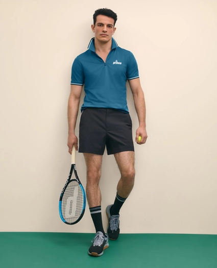 Brooks Brothers X Prince Short-Sleeve Zip Polo Shirt, image 1