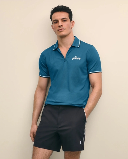 Brooks Brothers X Prince Short-Sleeve Zip Polo Shirt, image 2