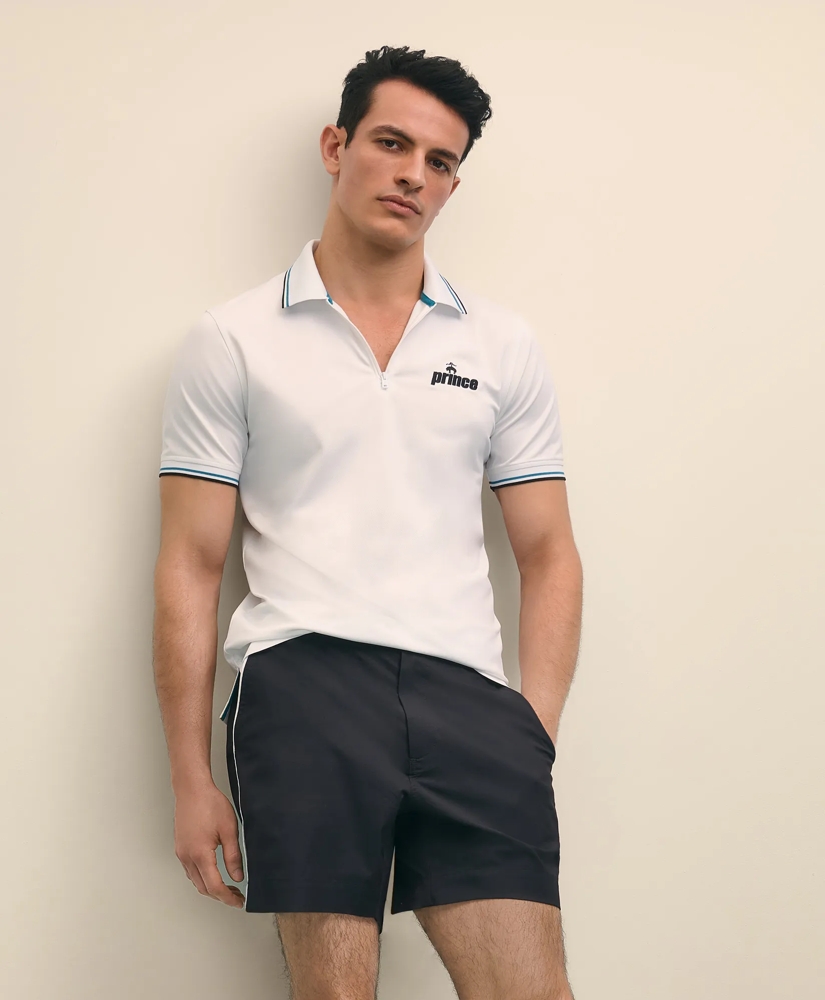 Brooks Brothers X Prince Short-Sleeve Zip Polo Shirt, image 2