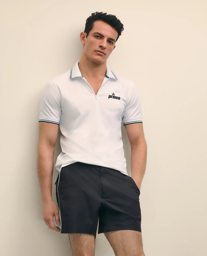 Brooks Brothers X Prince Short-Sleeve Zip Polo Shirt, image 2
