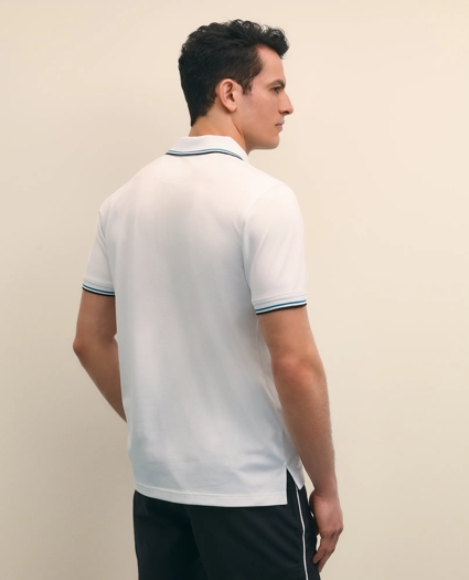 Brooks Brothers X Prince Short-Sleeve Zip Polo Shirt, image 4