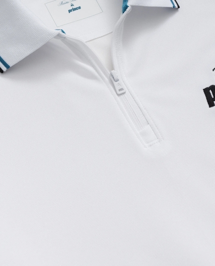 Brooks Brothers X Prince Short-Sleeve Zip Polo Shirt, image 6