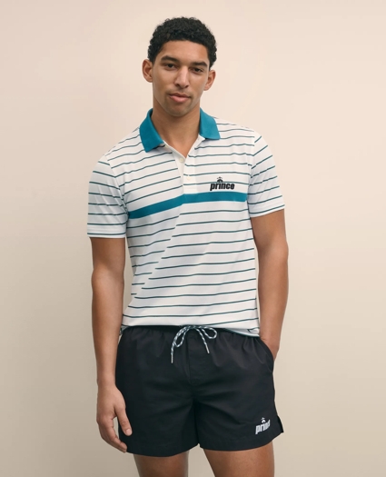 Brooks Brothers X Prince Long-Sleeve Striped Pique Polo, image 1