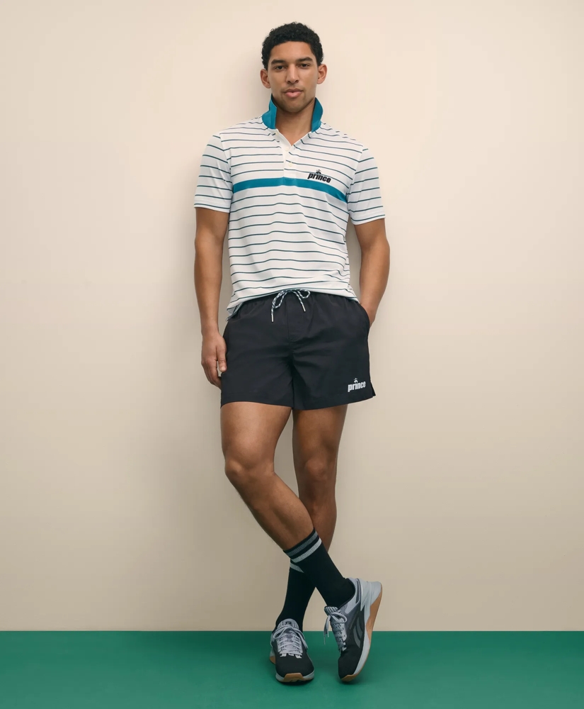 Brooks Brothers X Prince Long-Sleeve Striped Pique Polo, image 2