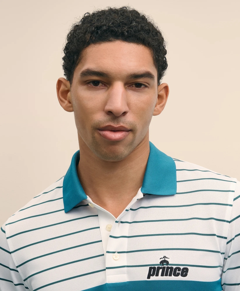 Brooks Brothers X Prince Long-Sleeve Striped Pique Polo, image 4