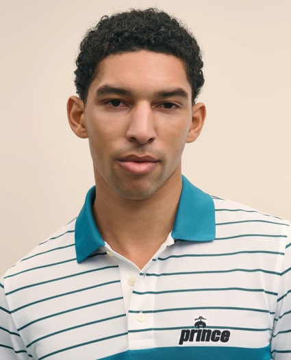 Brooks Brothers X Prince Long-Sleeve Striped Pique Polo, image 4
