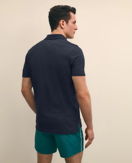 Brooks Brothers X Prince Cotton Blend Short-Sleeve Embroidered Henry Polo Shirt, image 4