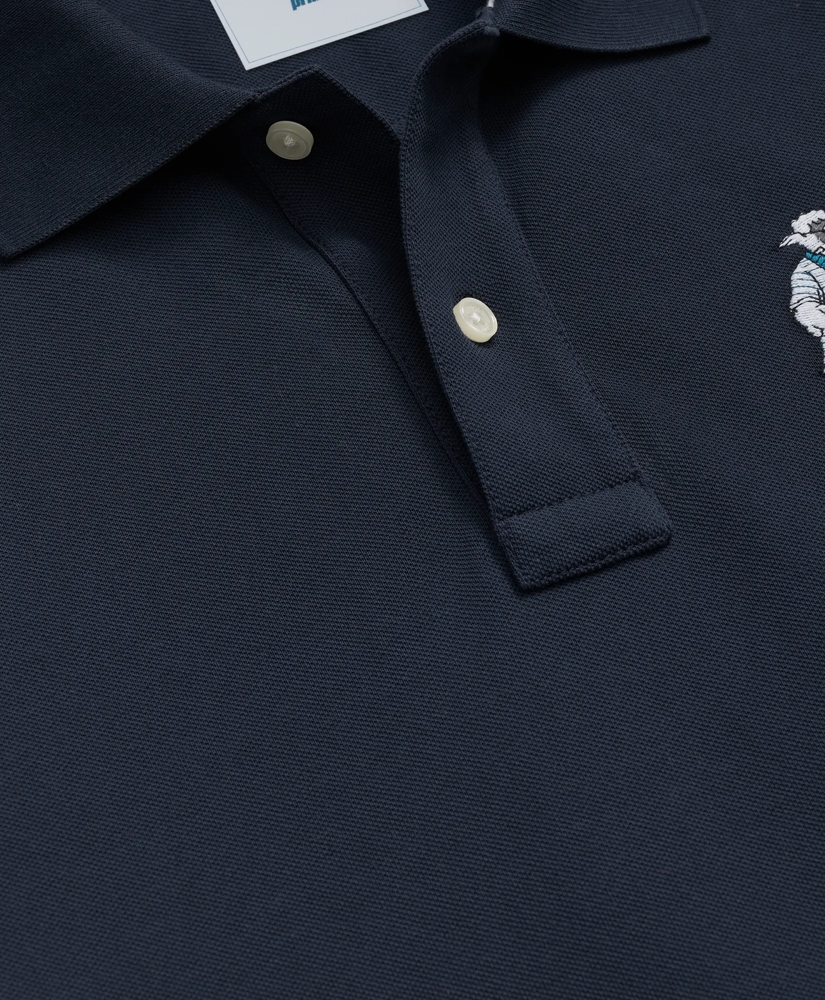 Brooks Brothers X Prince Cotton Blend Short-Sleeve Embroidered Henry Polo Shirt, image 6