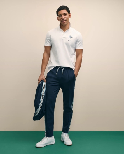Brooks Brothers X Prince Cotton Blend Short-Sleeve Embroidered Henry Polo Shirt, image 2
