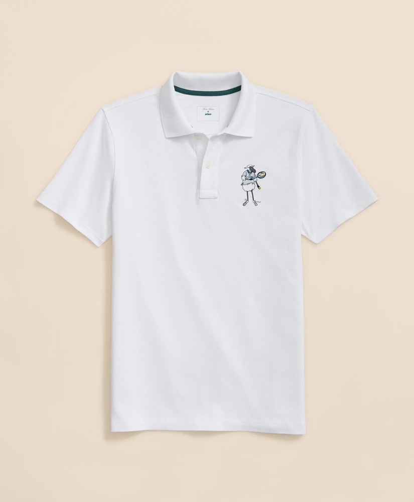 Brooks Brothers X Prince Cotton Blend Short-Sleeve Embroidered Henry Polo Shirt, image 5