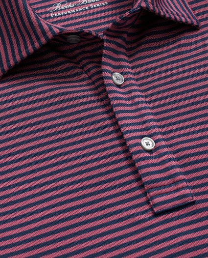 Performance Series Vintage Stripe Pique Polo Shirt, image 2