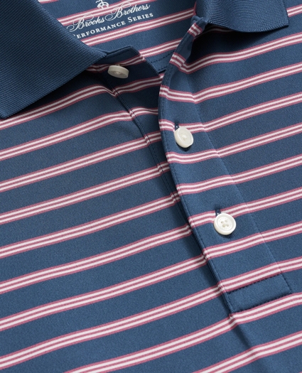 Performance Series BB#1 Striped Polo Shirt, image 2