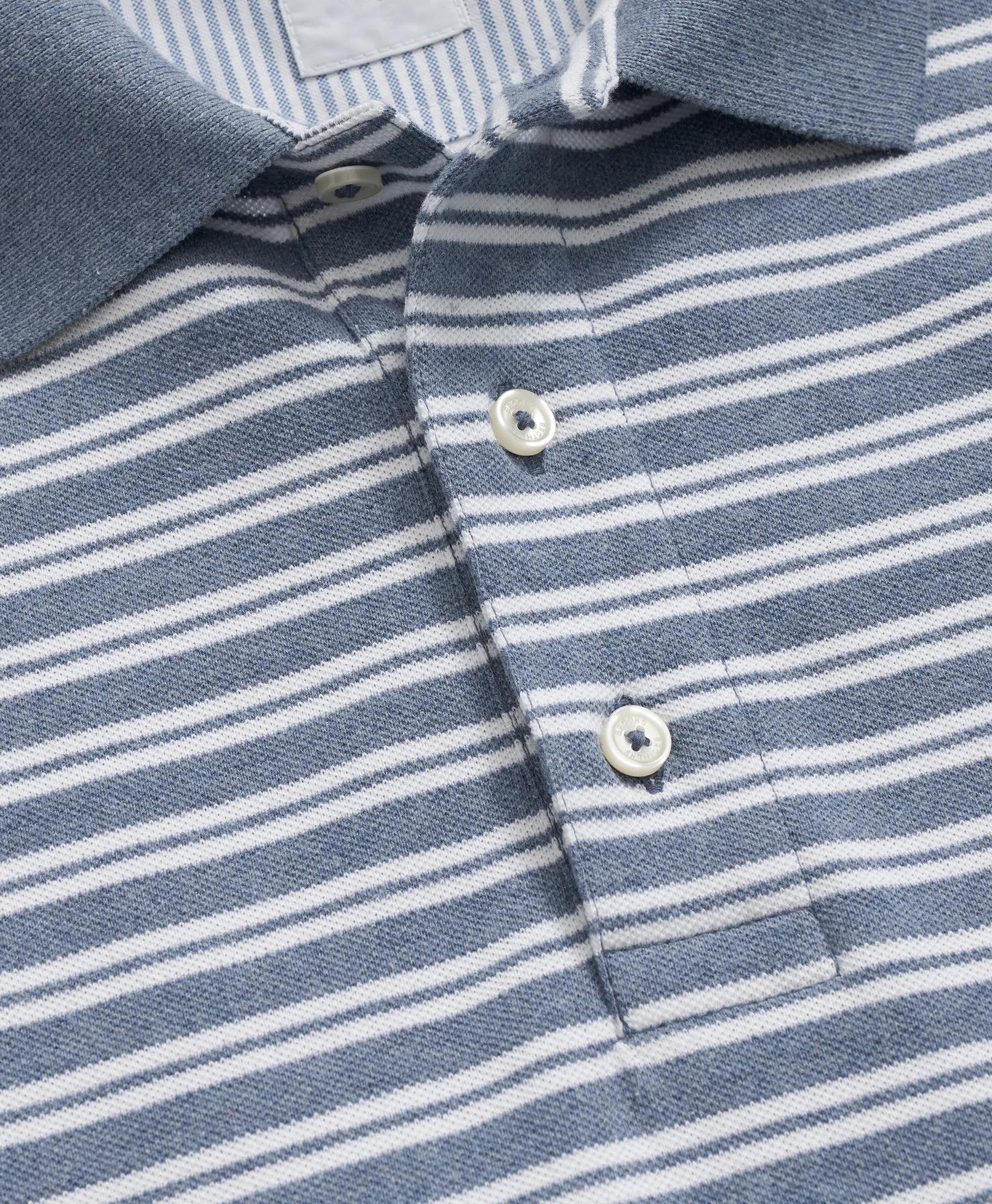 Golden Fleece® Stretch Supima® Cotton Striped Polo Shirt, image 2