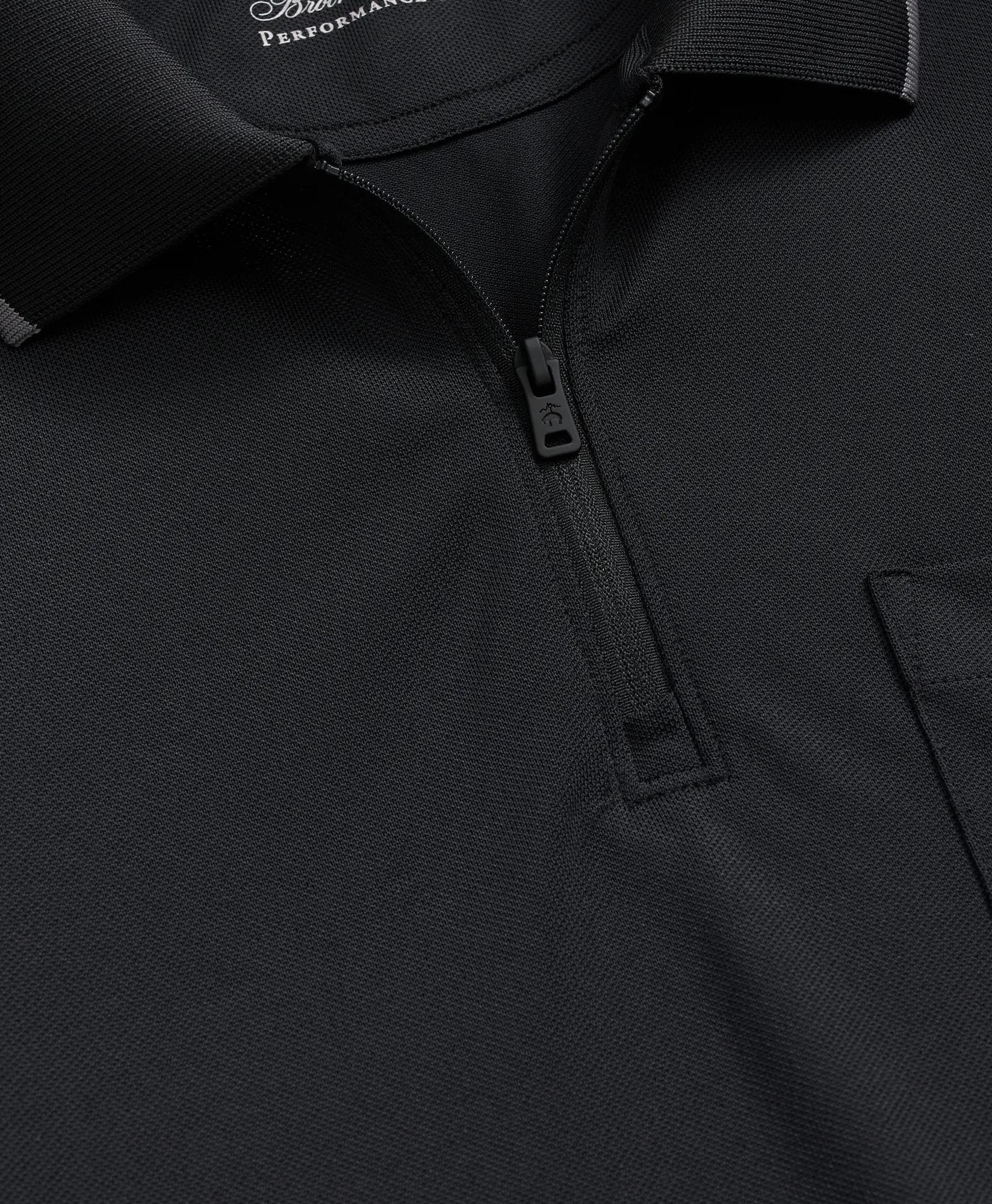 Performance Series Long-Sleeve Zip-Neck Polo Shirt, image 2