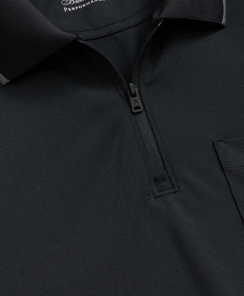 Performance Series Long-Sleeve Zip-Neck Polo Shirt