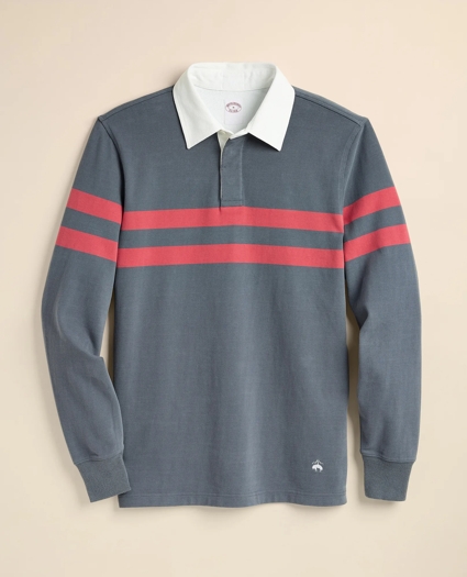 Cotton Classic Chest-Stripe Rugby Shirt, image 2