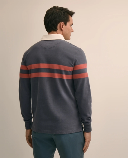 Cotton Classic Chest-Stripe Rugby Shirt, image 4