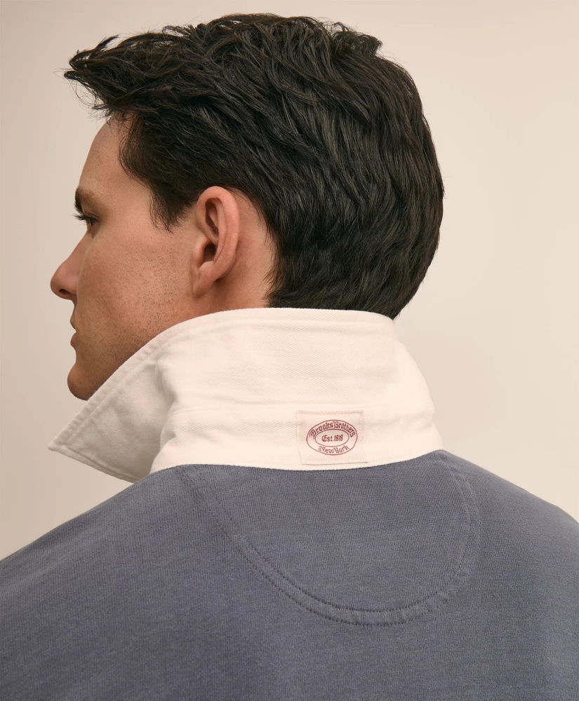 Cotton Classic Chest-Stripe Rugby Shirt, image 5