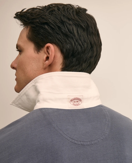 Cotton Classic Chest-Stripe Rugby Shirt, image 5